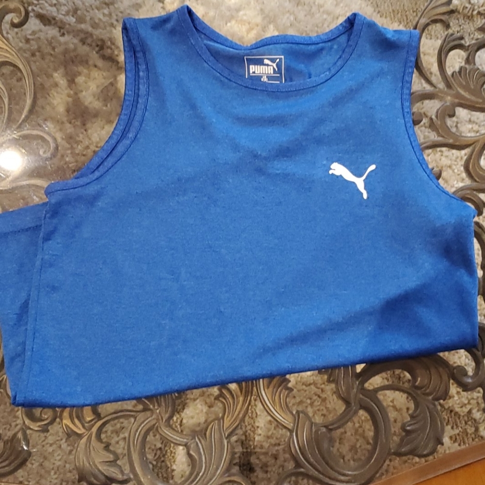 Blue puma Boys sleeveless shirt